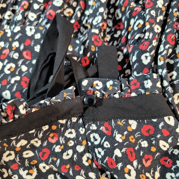 Miss Selfridge Micro Floral Pattern Flowy Blouse Fashion Top Women's Size US 4 - Picture 8 of 13